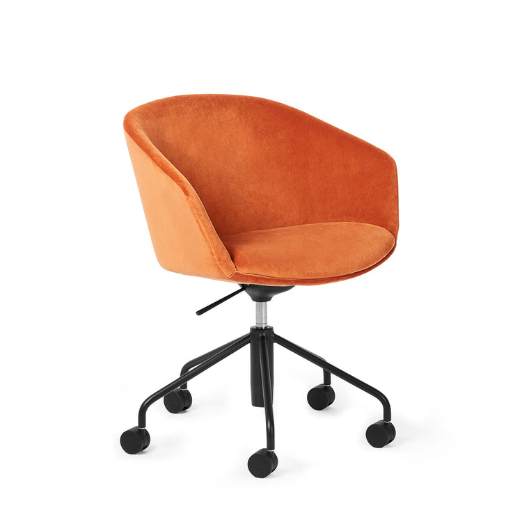 Pitch Meeting Chair, Velvet Terra Cotta